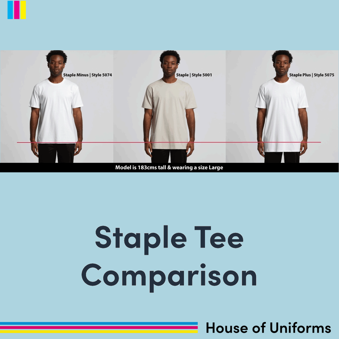 AS Colour Staple Tee Comparison | House of Uniforms