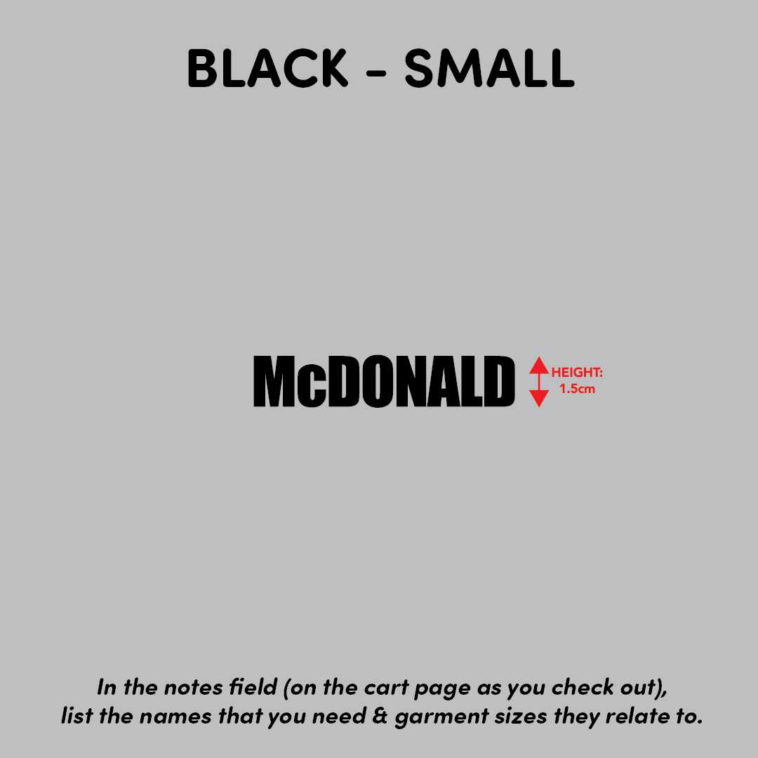 House of Uniforms Player Names House of Uniforms Black