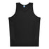 House of Uniforms The Tasman Singlet | Mens | Black Base Aussie Pacific Black