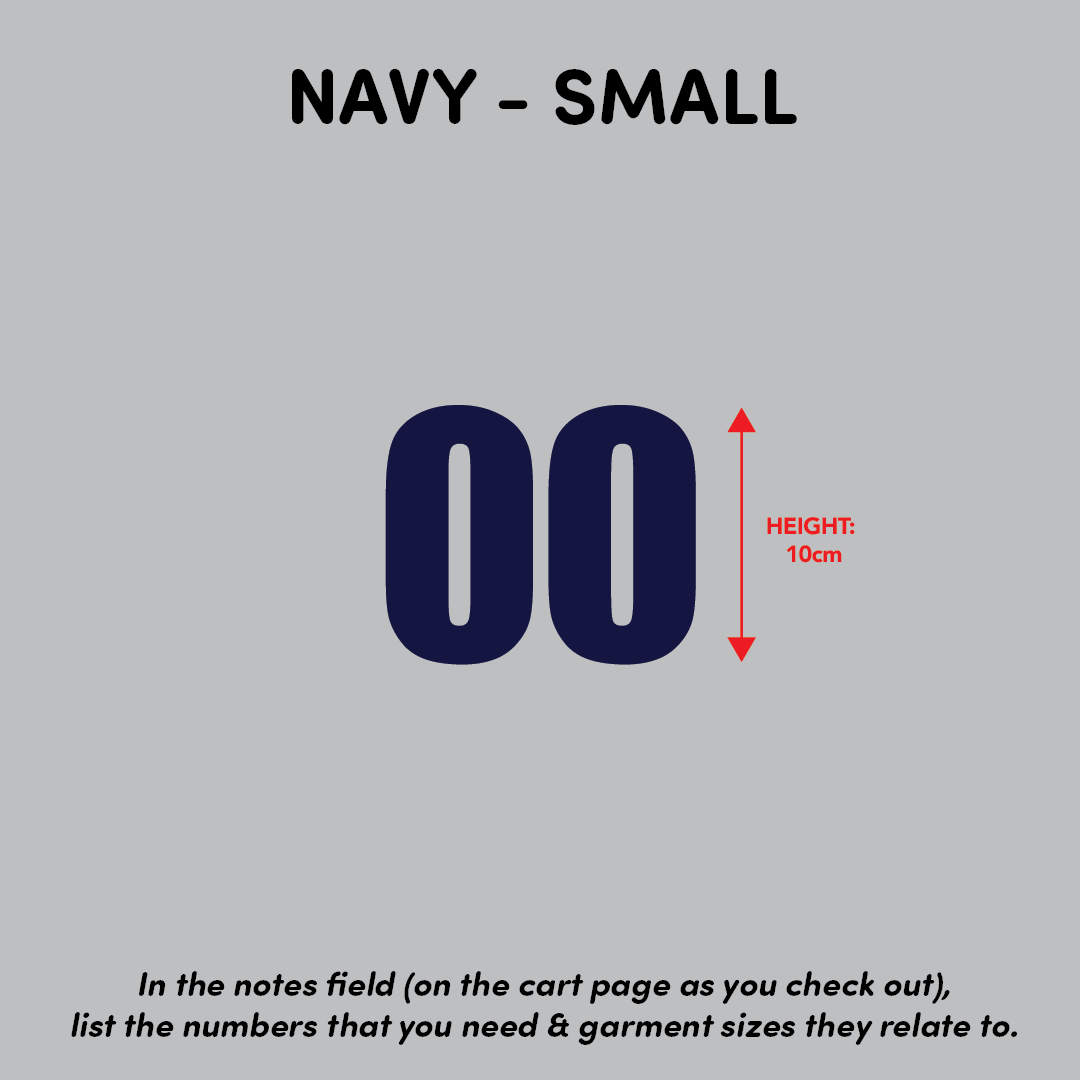 House of Uniforms Sports Numbers House of Uniforms Navy