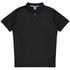 House of Uniforms The Tasman Polo | Mens | Short Sleeve | Black Base Aussie Pacific Black