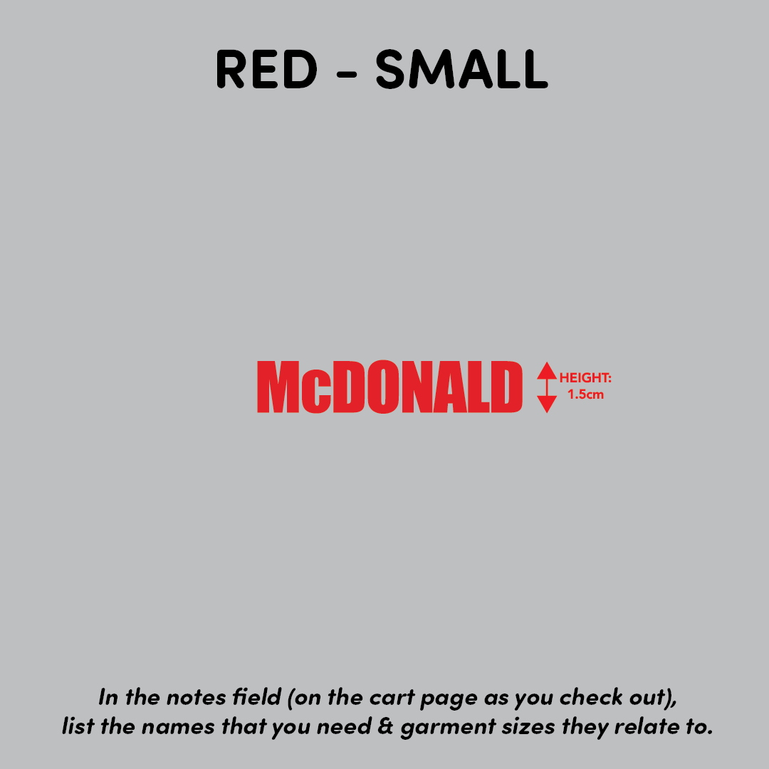 House of Uniforms Player Names House of Uniforms Red