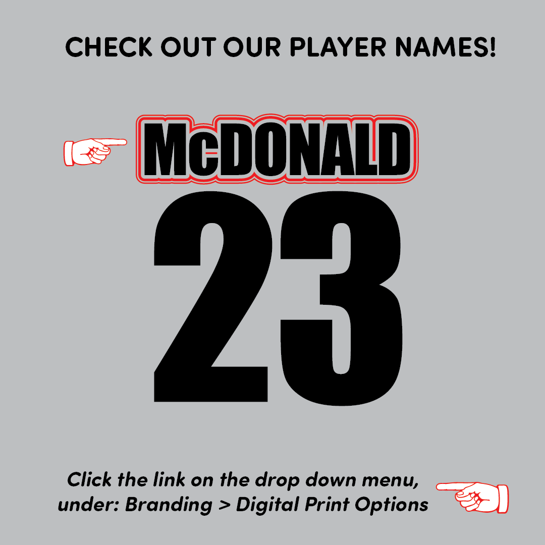 House of Uniforms Sports Numbers House of Uniforms