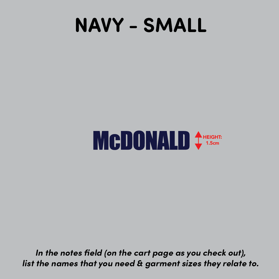 House of Uniforms Player Names House of Uniforms Navy