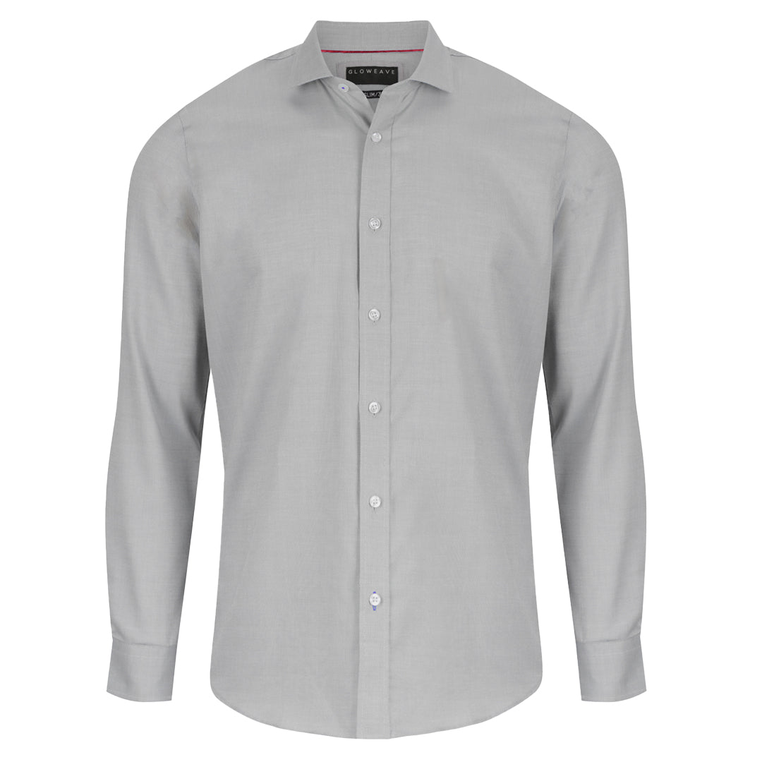 House of Uniforms The Balmoral Slim Fit Shirt | Mens | Long Sleeve Gloweave Grey