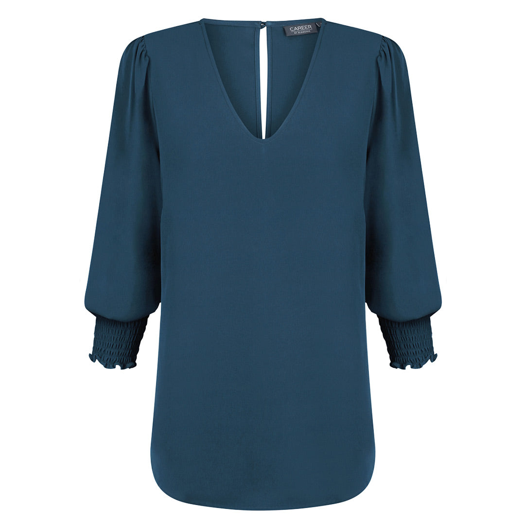 House of Uniforms The Cleo V Neck Top | Ladies Gloweave