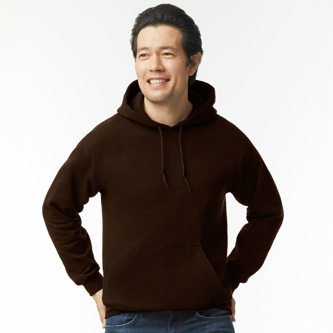 House of Uniforms The Heavy Blend Hoodie | Adults Gildan Chocolate