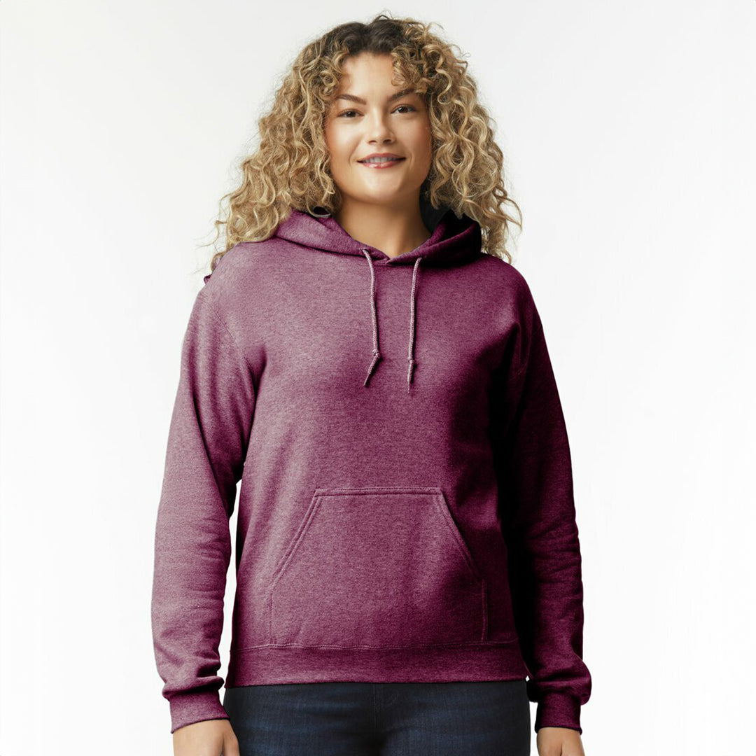 House of Uniforms The Heavy Blend Hoodie | Adults Gildan Heather Maroon