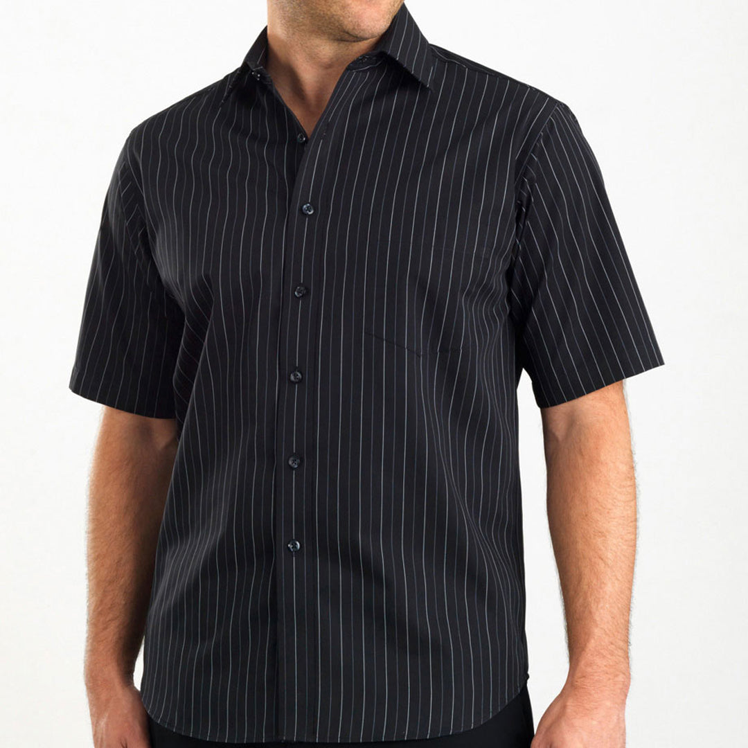 House of Uniforms The Brisbane Shirt | Mens | Short and Long Sleeve John Kevin Black