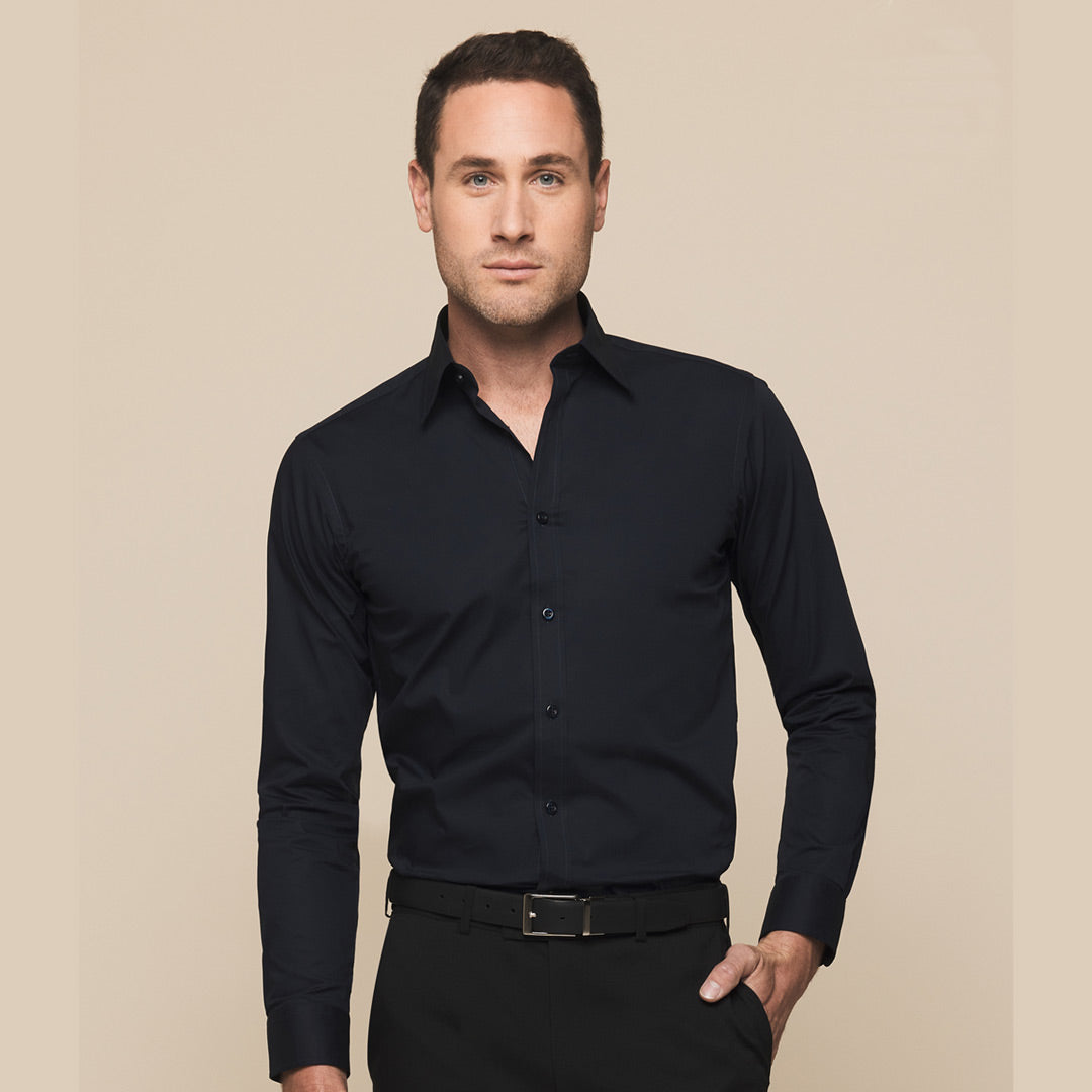 House of Uniforms The Slim Fit Olsen Shirt | Mens | Long Sleeve Gloweave 