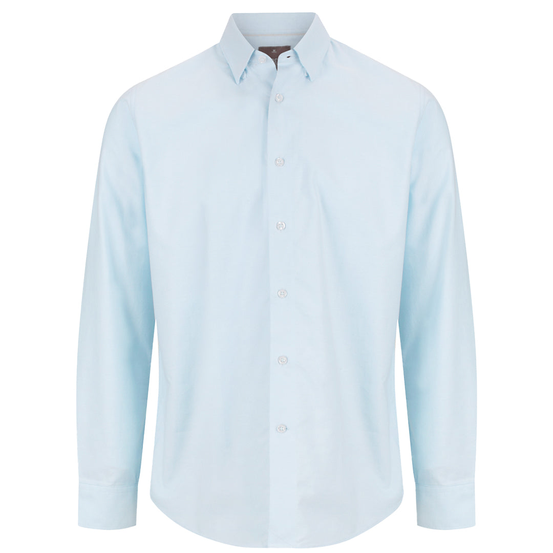 House of Uniforms The Ashton Shirt | Mens | Long Sleeve Gloweave Light Blue