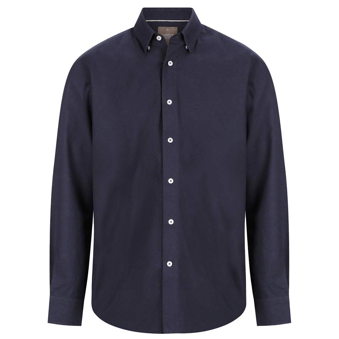 House of Uniforms The Ashton Shirt | Mens | Long Sleeve Gloweave Navy