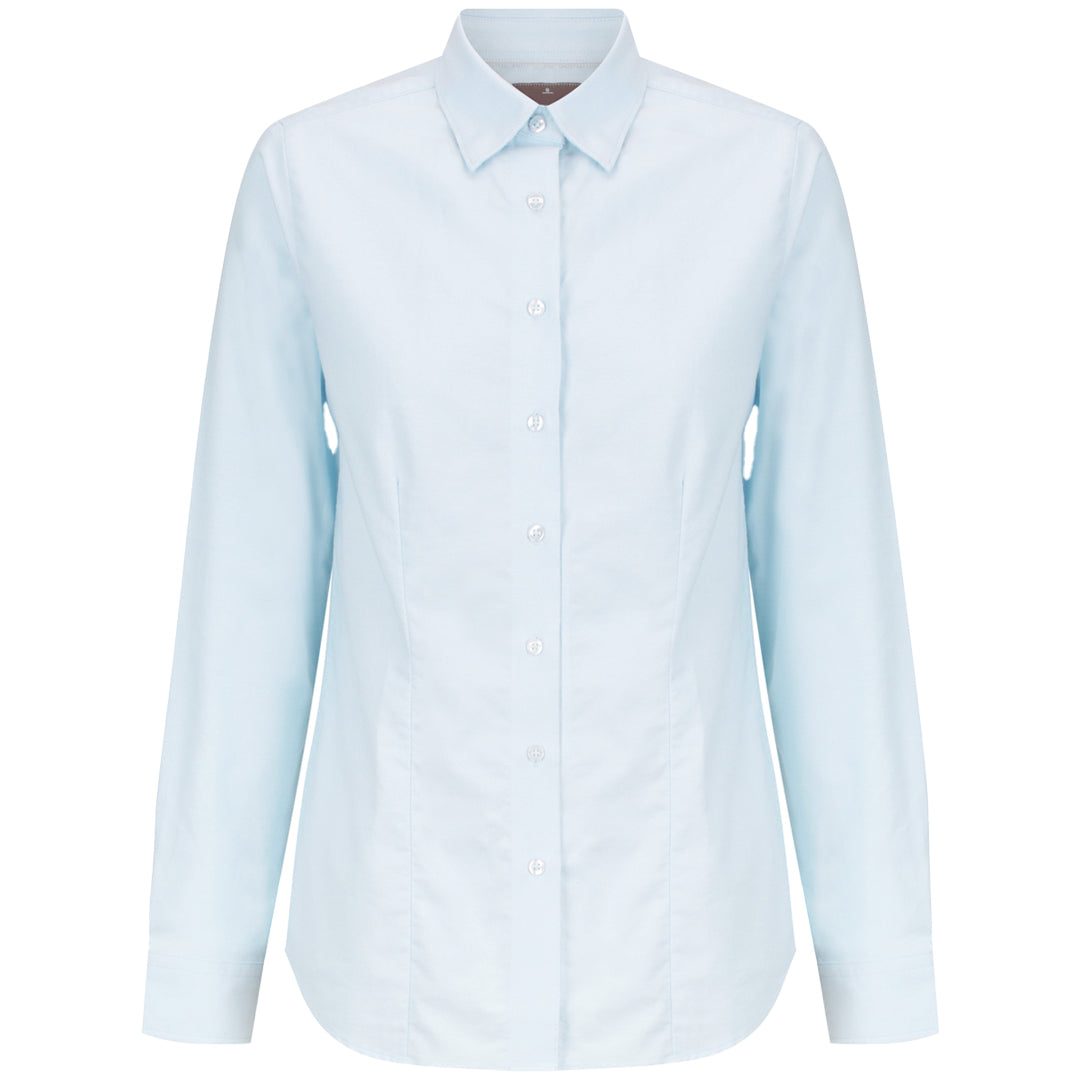 House of Uniforms The Ashton Shirt | Ladies | Long Sleeve Gloweave Light Blue
