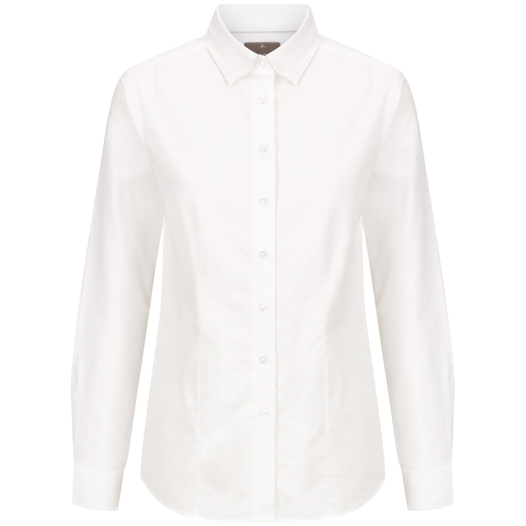House of Uniforms The Ashton Shirt | Ladies | Long Sleeve Gloweave Chalk