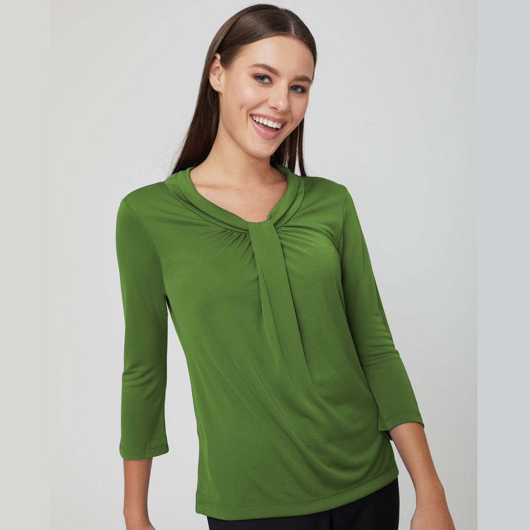 House of Uniforms The Pippa Knit Top | Ladies | 3/4 Sleeve City Collection