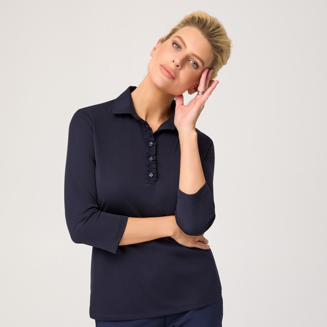 House of Uniforms The Bella Knit Top | Ladies | 3/4 Sleeve City Collection