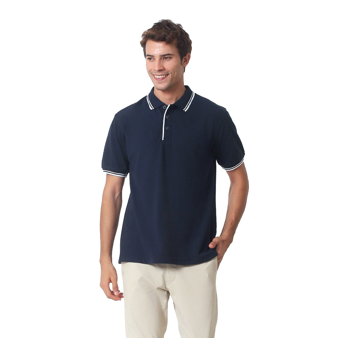 House of Uniforms The Contrast Polo | Adults | Navy Base Jbs Wear