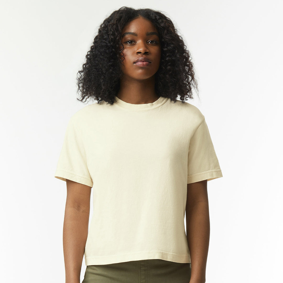 House of Uniforms The Comfort Colors Boxy Tee | Ladies Comfort Colors Ivory
