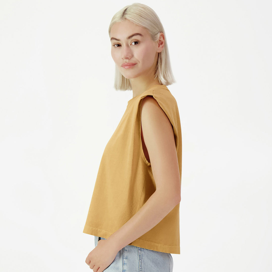 House of Uniforms The Garment Dyed Sleeveless Tee | Ladies American Apparel