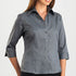 House of Uniforms The Mackay Shirt | Ladies | 3/4 Sleeve John Kevin Gunmetal