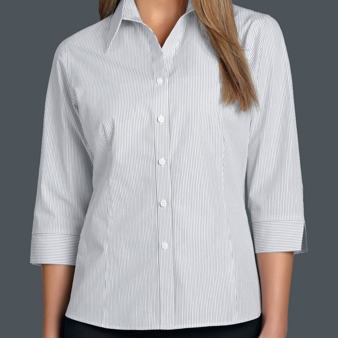 House of Uniforms The Leeds Shirt | Ladies | 3/4 Sleeve John Kevin Steel