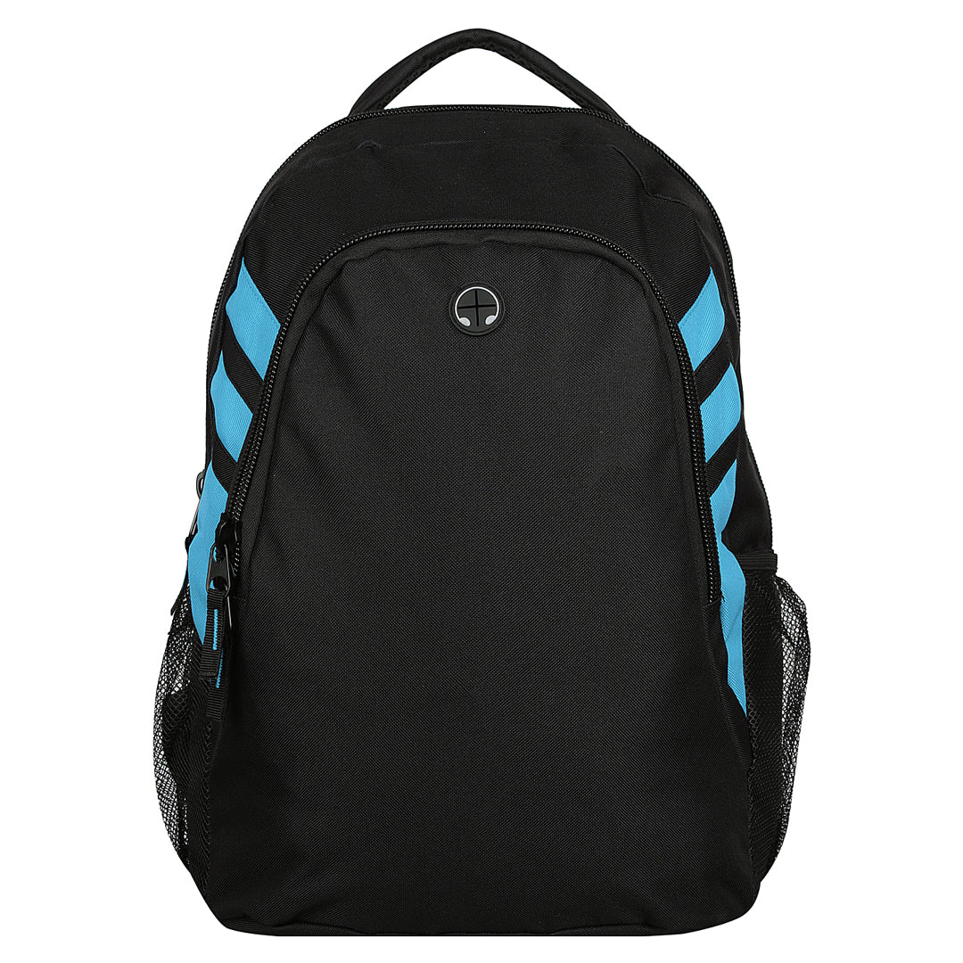 House of Uniforms The Tasman Backpack Aussie Pacific Black/Cyan