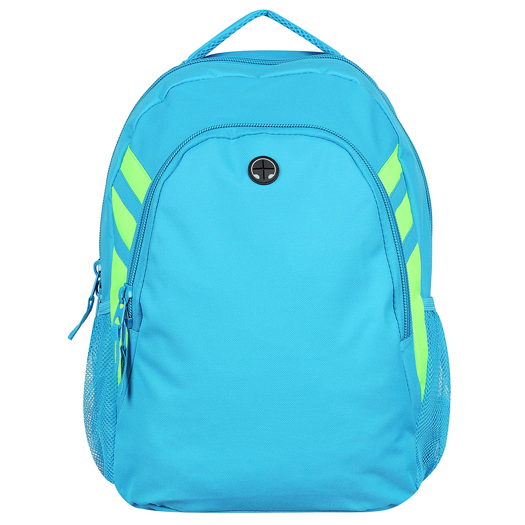 House of Uniforms The Tasman Backpack Aussie Pacific Cyan/Neon Green