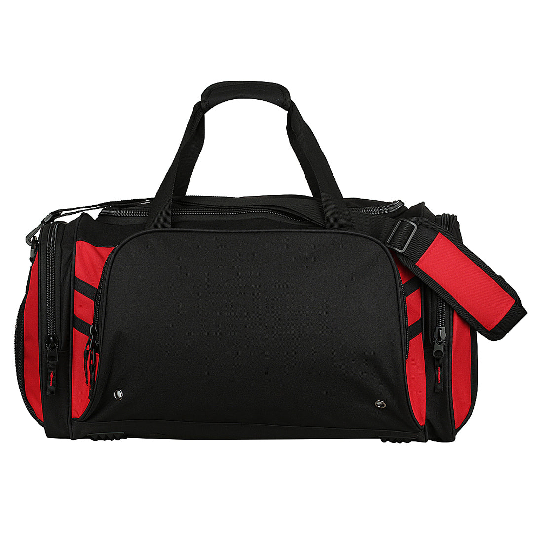 House of Uniforms The Tasman Sports Bag Aussie Pacific Black/Red