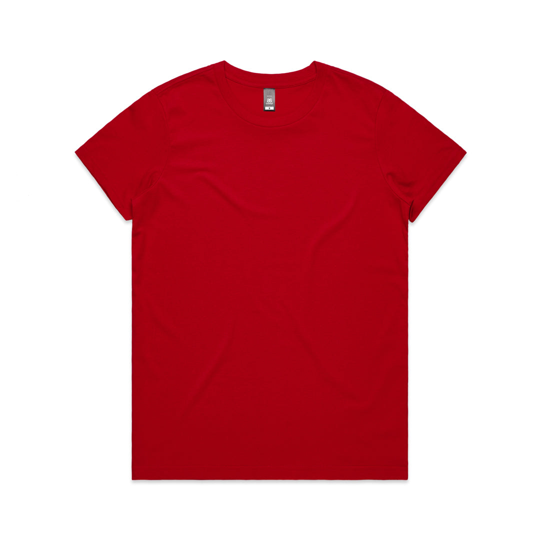 House of Uniforms The Maple Tee | Ladies | Short Sleeve AS Colour Red