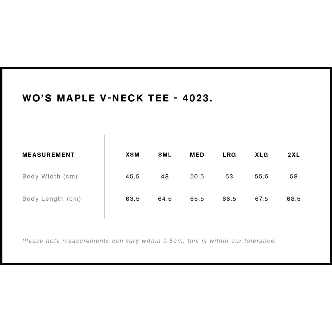 House of Uniforms The Maple V Neck Tee | Ladies AS Colour