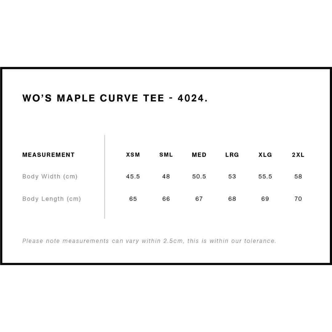 House of Uniforms The Maple Curve Tee | Ladies | Short Sleeve AS Colour