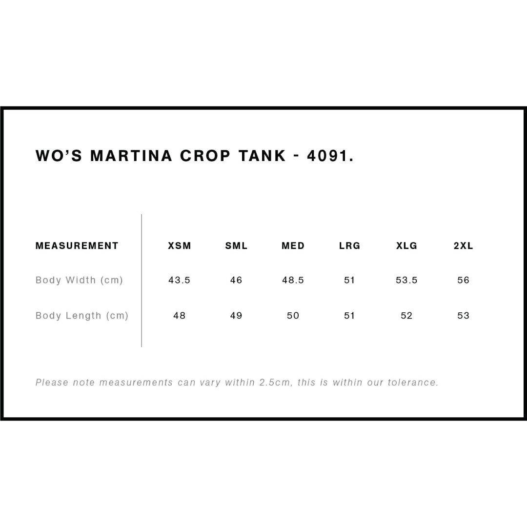 House of Uniforms The Martina Crop Tank | Ladies AS Colour