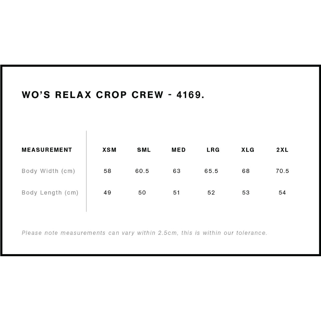 House of Uniforms The Relax Crop Crew Jumper | Ladies AS Colour