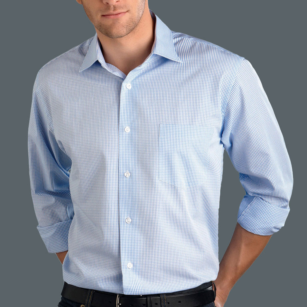 House of Uniforms The Moscow Shirt | Mens | Long Sleeve John Kevin Blue