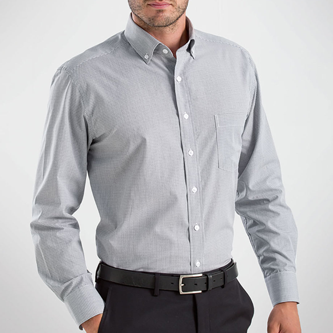 House of Uniforms The Luray Shirt | Mens | Long Sleeve John Kevin Grey