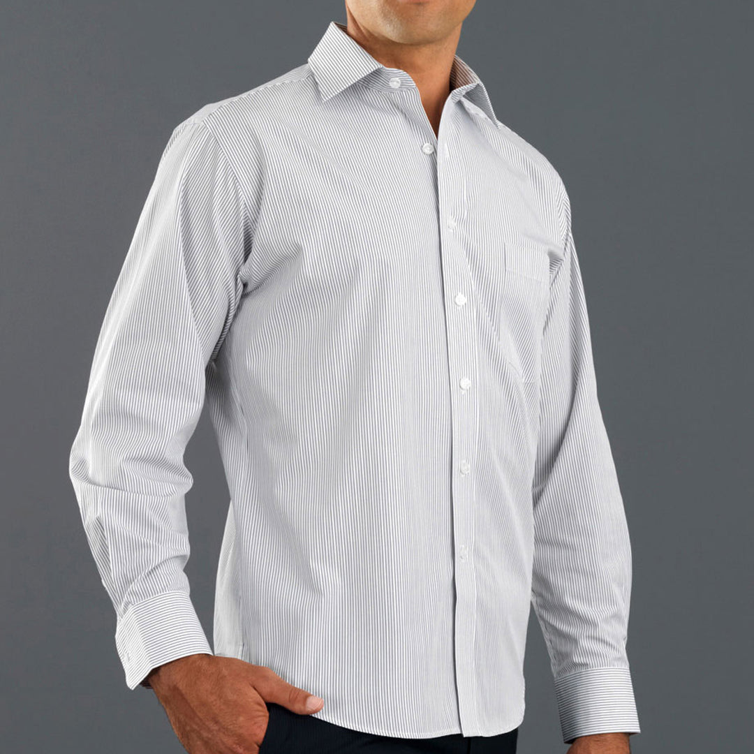 House of Uniforms The Leeds Shirt | Mens | Long Sleeve John Kevin Steel