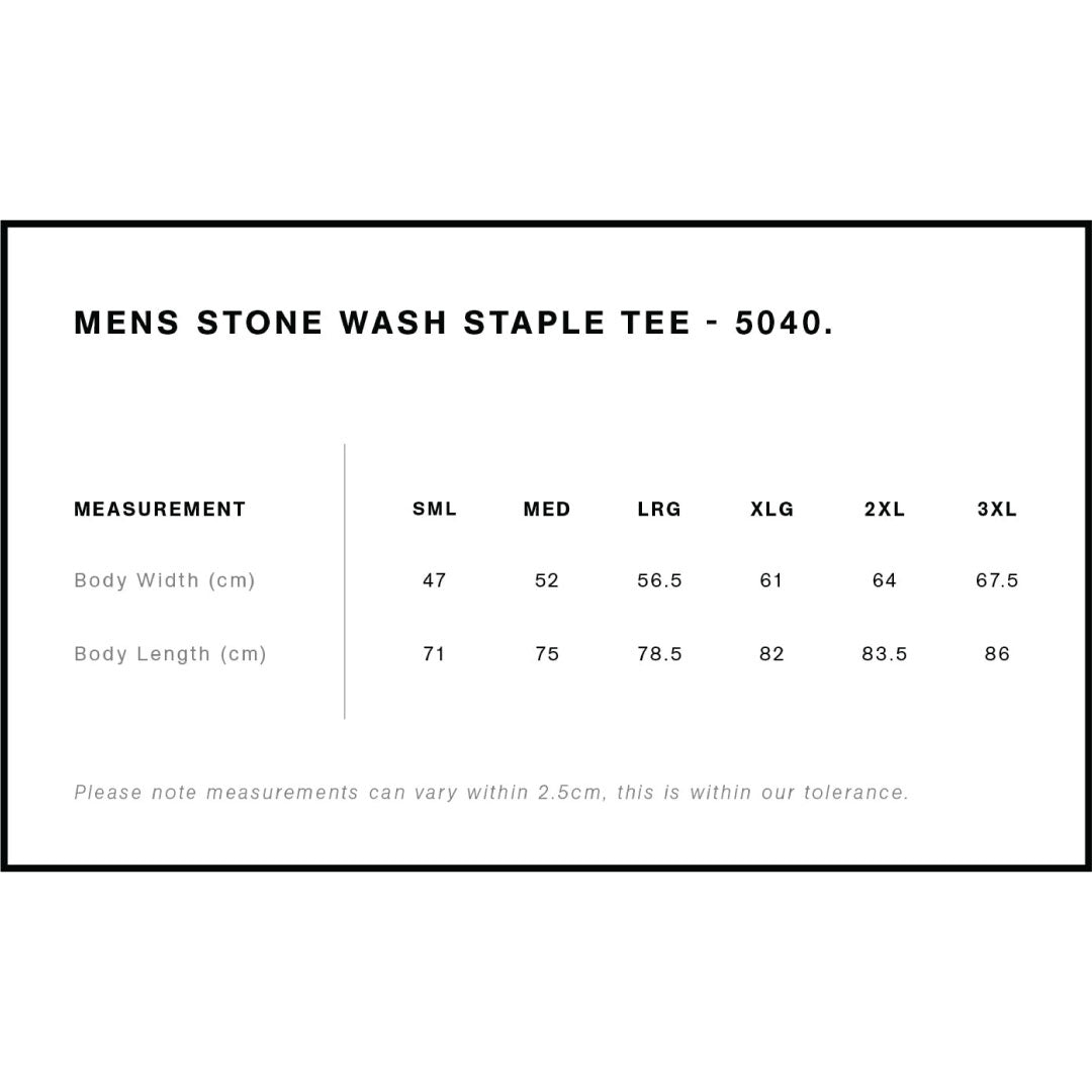 House of Uniforms The Stone Wash Tee | Mens | Short Sleeve AS Colour