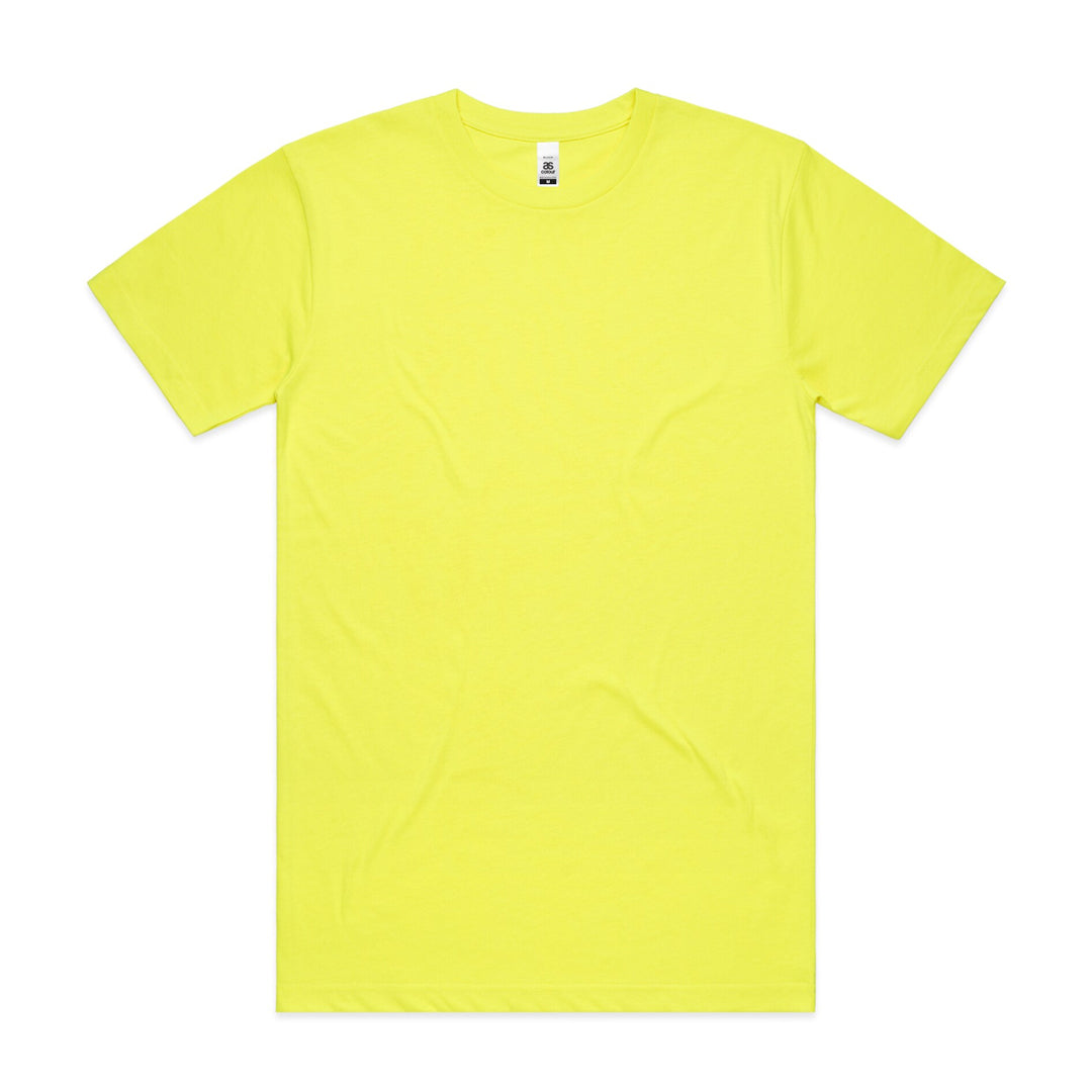 House of Uniforms The Block Hi Vis Tee | Mens | Short Sleeve AS Colour Hi Vis Yellow