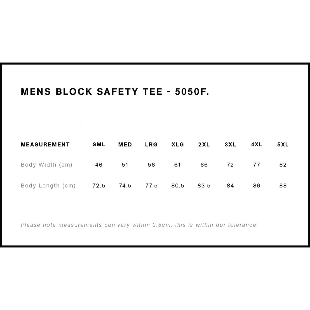 House of Uniforms The Block Hi Vis Tee | Mens | Short Sleeve AS Colour