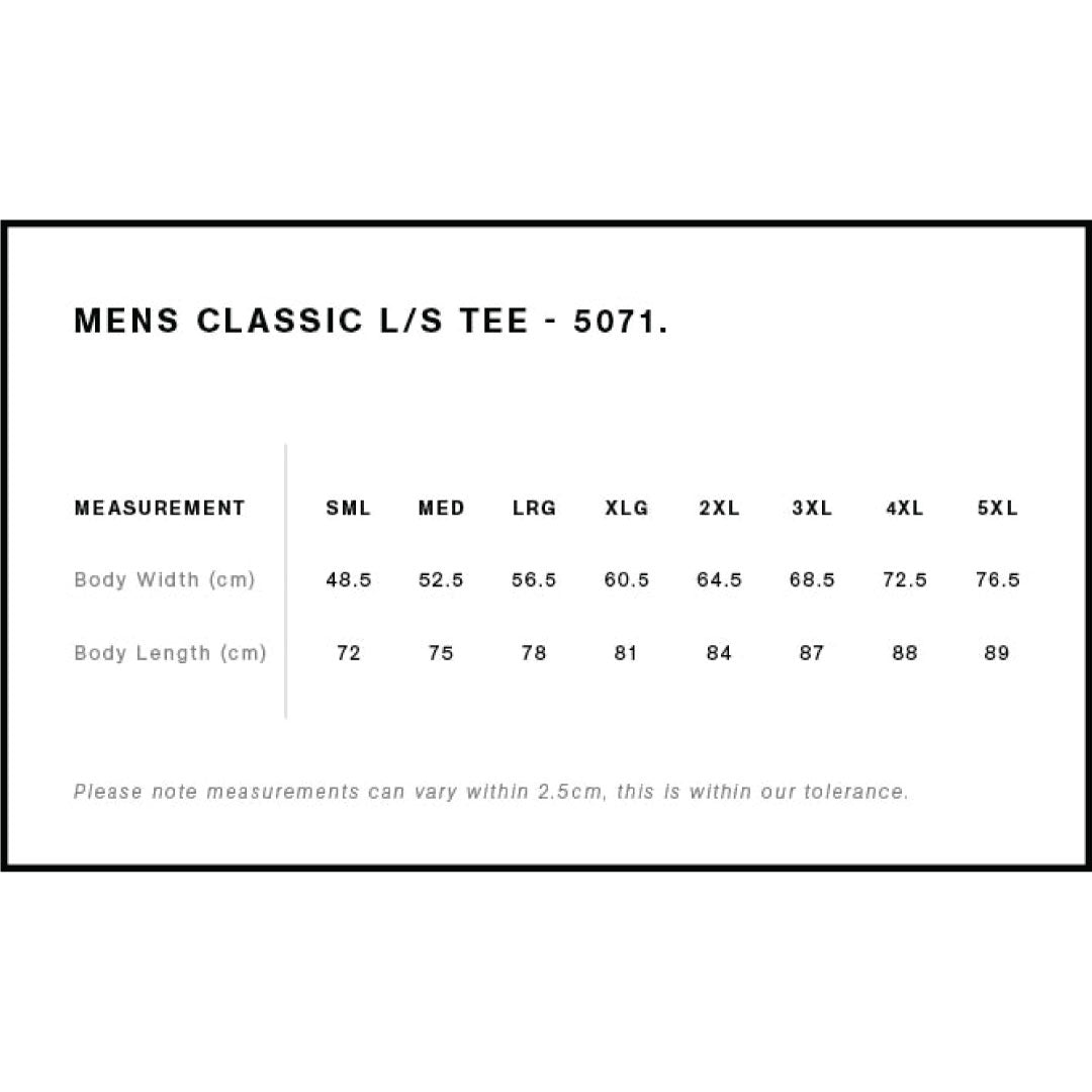 House of Uniforms The Classic Tee | Mens | Long Sleeve AS Colour