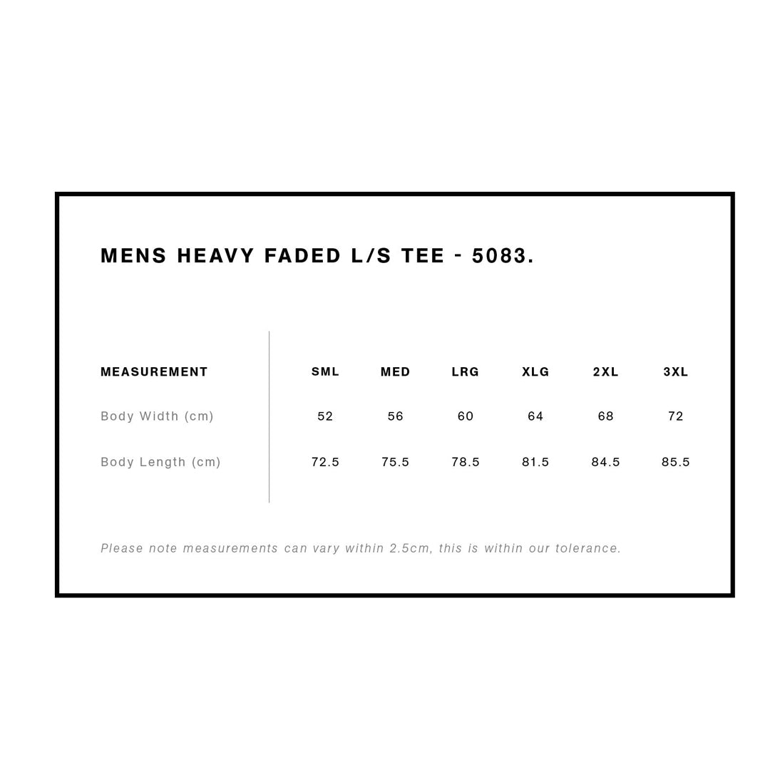 House of Uniforms The Heavy Faded Tee | Mens | Long Sleeve AS Colour