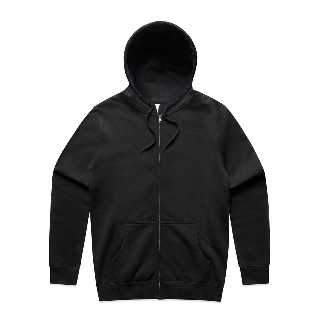 House of Uniforms The Stencil Zip Hoodie | Mens AS Colour Black