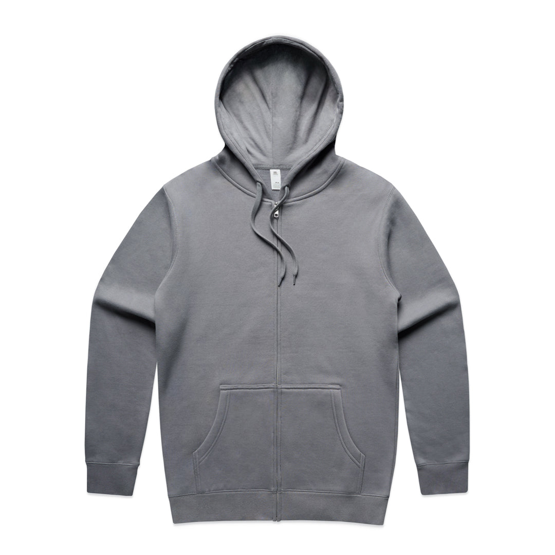 House of Uniforms The Stencil Zip Hoodie | Mens AS Colour Gravel