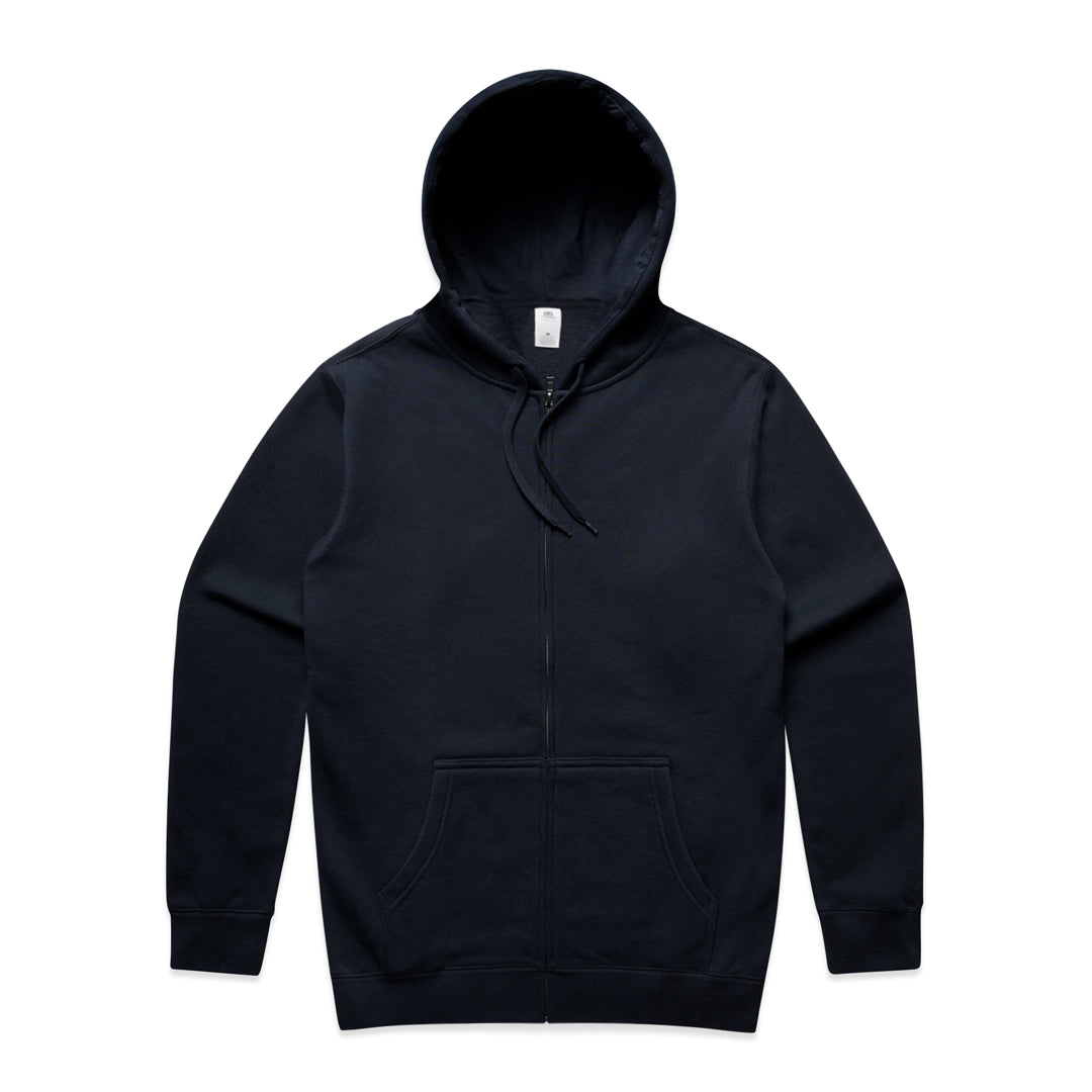 House of Uniforms The Stencil Zip Hoodie | Mens AS Colour Navy