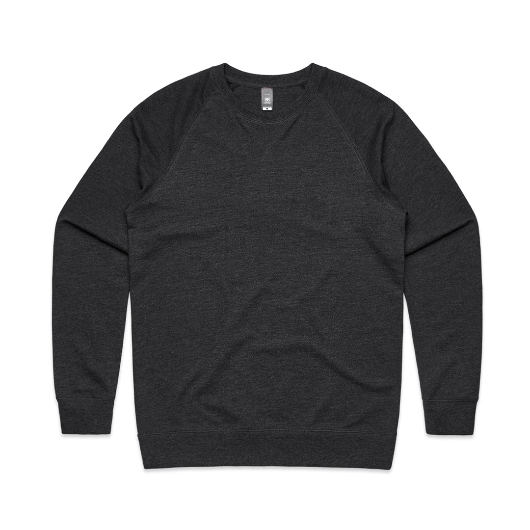 House of Uniforms The Brush Crew Jumper | Mens AS Colour Asphalt Marle