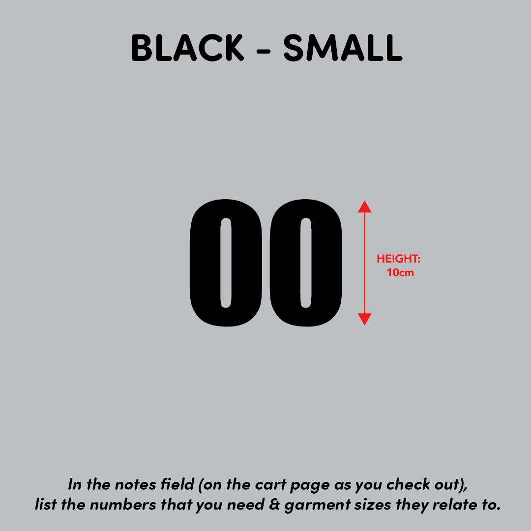 House of Uniforms Sports Numbers House of Uniforms Black