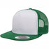 House of Uniforms The Flexfit YP Classic Flat Peak Trucker Cap Flexfit Green/White