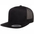 House of Uniforms The Flexfit YP Classic Flat Peak Trucker Cap Flexfit Black