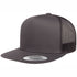 House of Uniforms The Flexfit YP Classic Flat Peak Trucker Cap Flexfit Charcoal