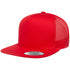House of Uniforms The Flexfit YP Classic Flat Peak Trucker Cap Flexfit Red